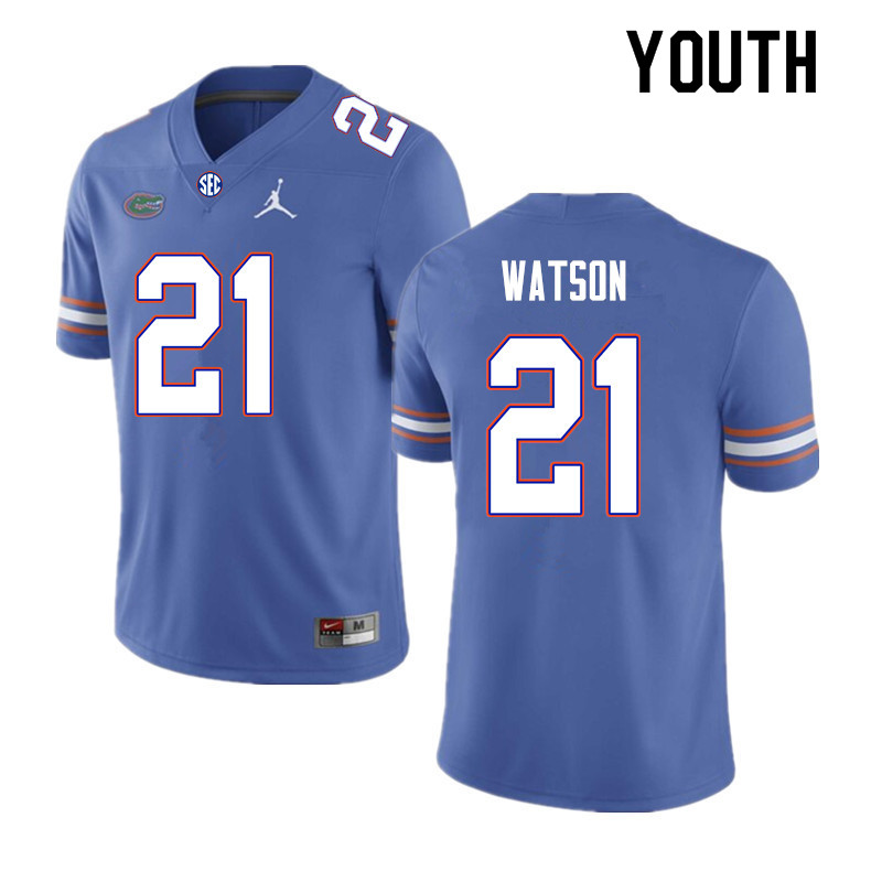 Youth #21 Desmond Watson Florida Gators College Football Jerseys Sale-Royal